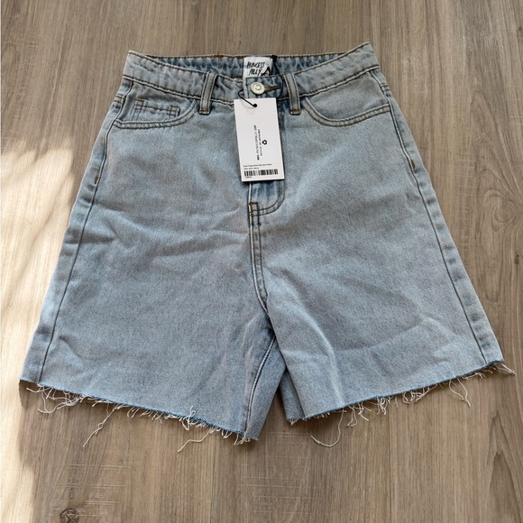 Princess Polly Light Blue Jean Shorts - Picture 2 of 6